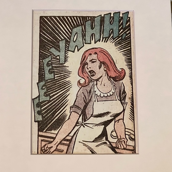 Woman scream comic Art matted pop cute retro damsel distress - Picture 3 of 4